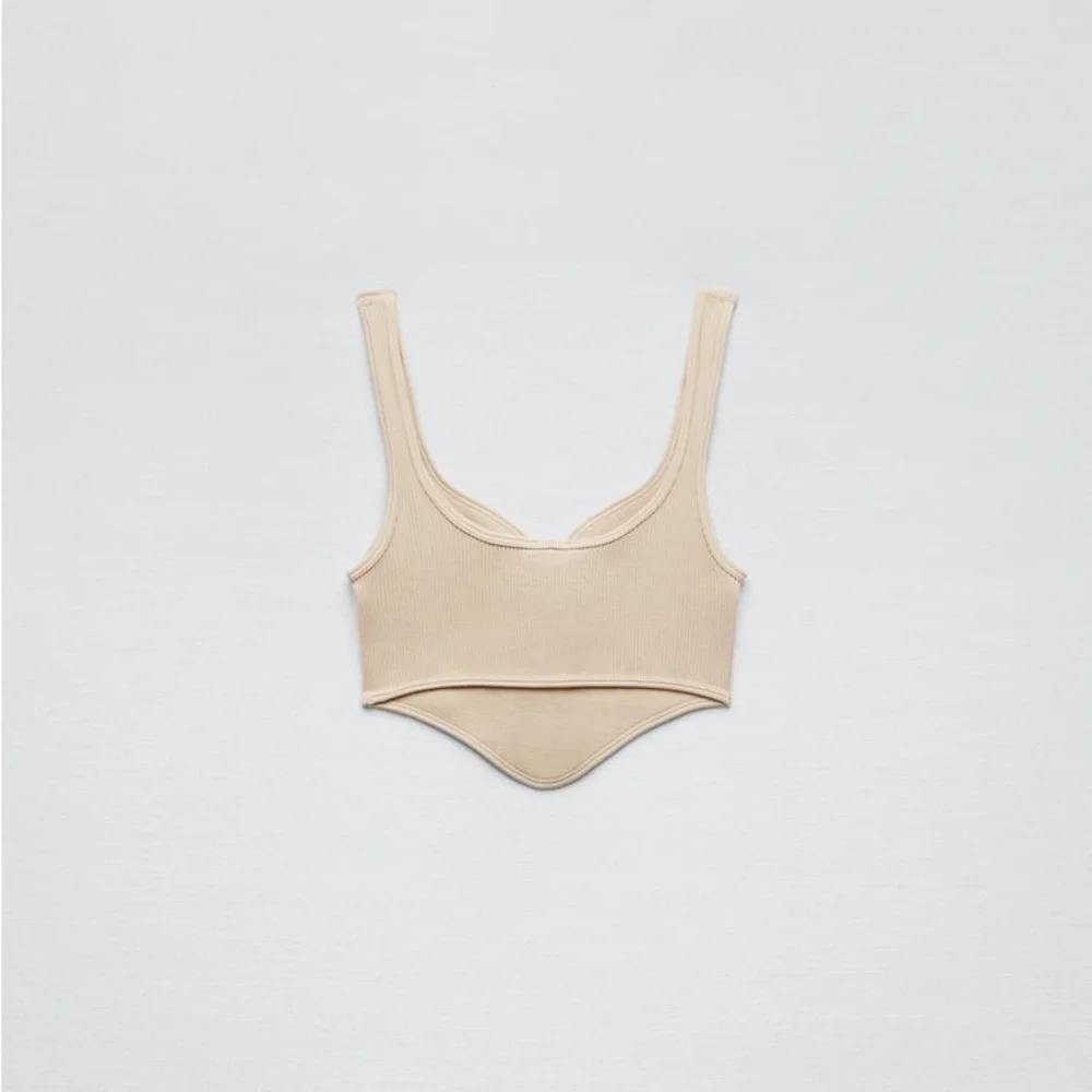 Zara Beige Pink Seamless Corset Top - Picture 15 of 16